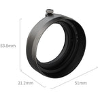 SmallRig 5709 Gegenlichtblende für Fujifilm X halb, Anthrazitsilber
