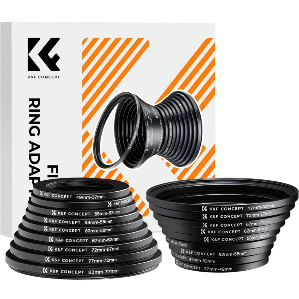 K&F Concept Step Up & Down Ringset 18-teilig (37-82mm)