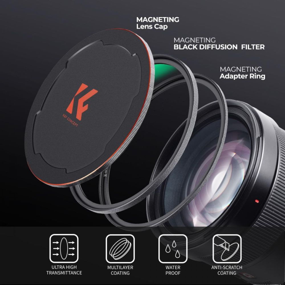 K&F Concept Magnetischer 1/8 Black Mist Filter Nano X - 72mm