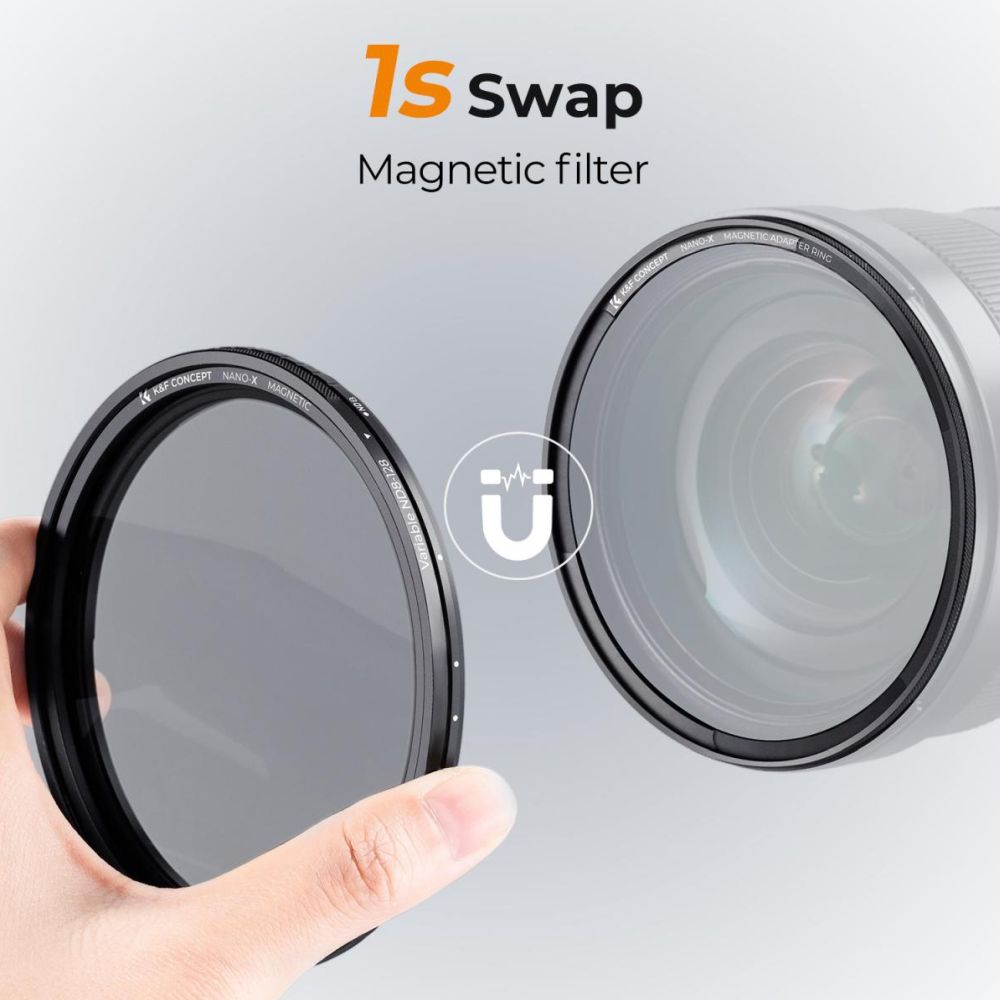 K&F Concept Variabler ND-Filter ND8-128 Nano X magnetisch 72mm