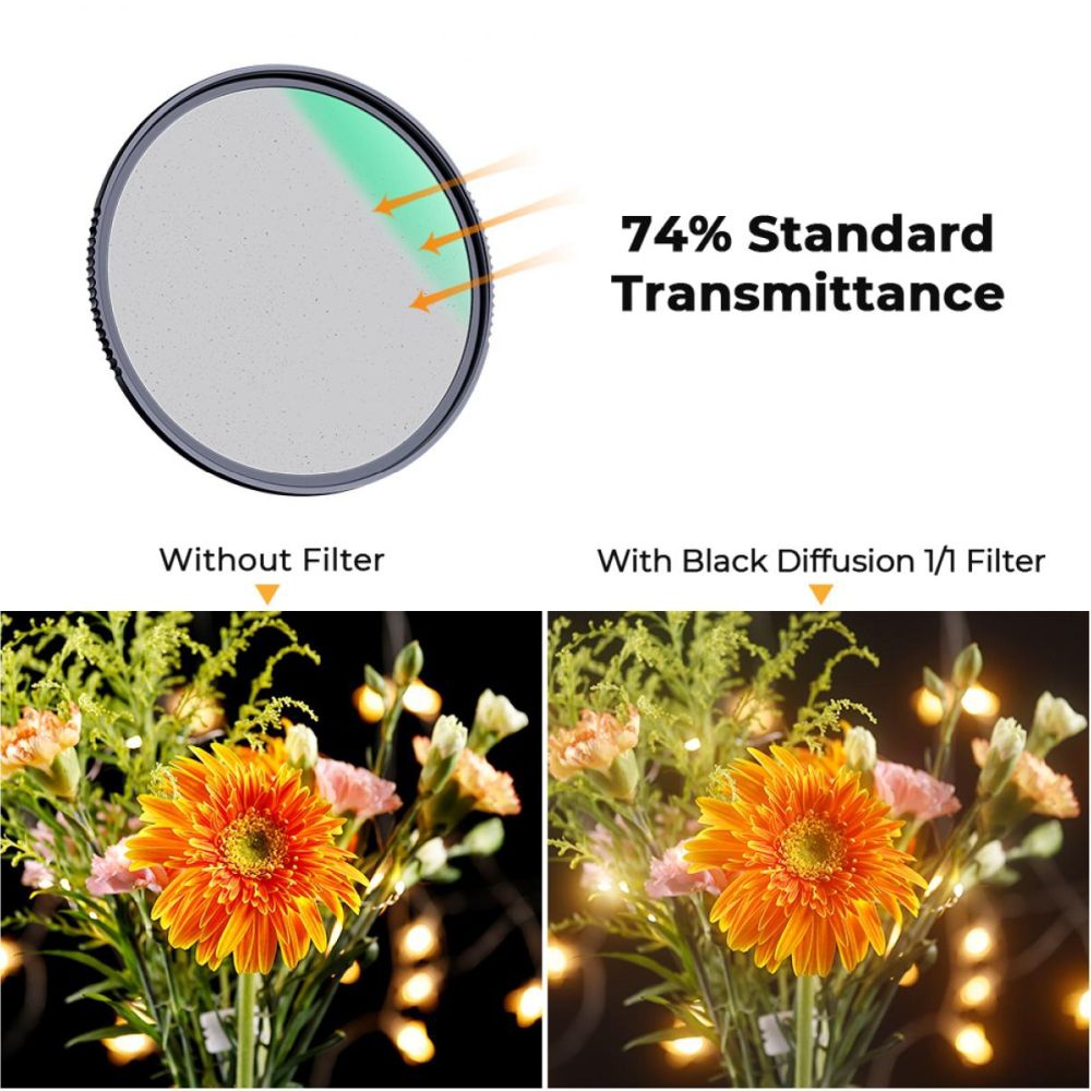 K&F Concept 1/1 Black Mist Filter Nano X - 55mm