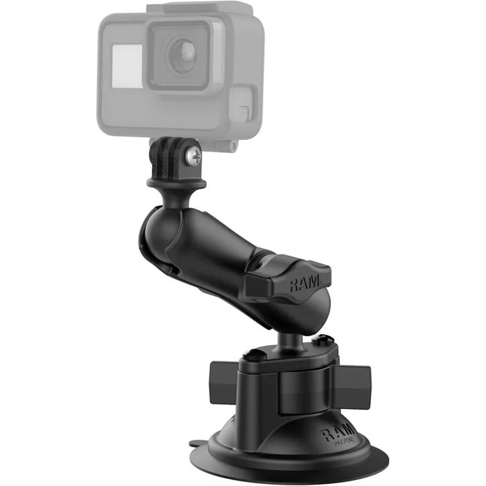 Ram Twist-Lock Saugnapfhalterung mit Action-Kamera-Adapter – Mittel