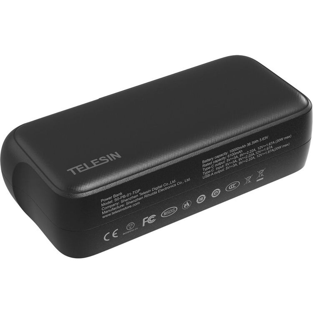 Telesin 10000mAh Powerbank für GoPro 13 Akkus - 20W
