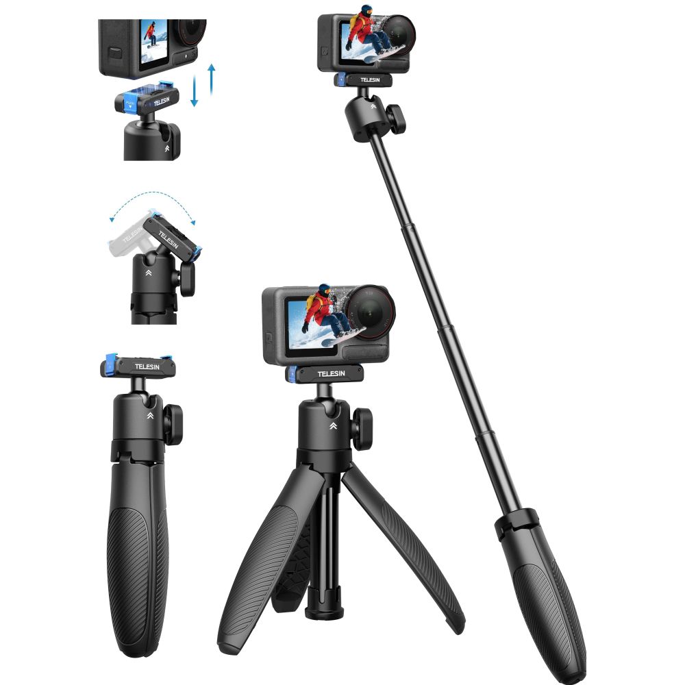 Telesin Selfie-Stick mit Schnellverschluss für DJI Osmo Action & 360