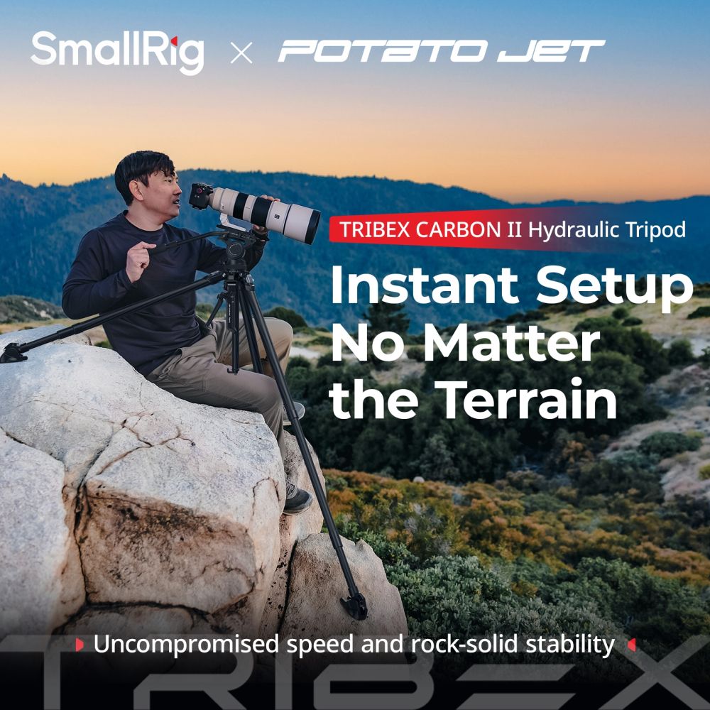 SmallRig 5756 x Potato Jet TRIBEX CARBON II Hydraulisches Stativ