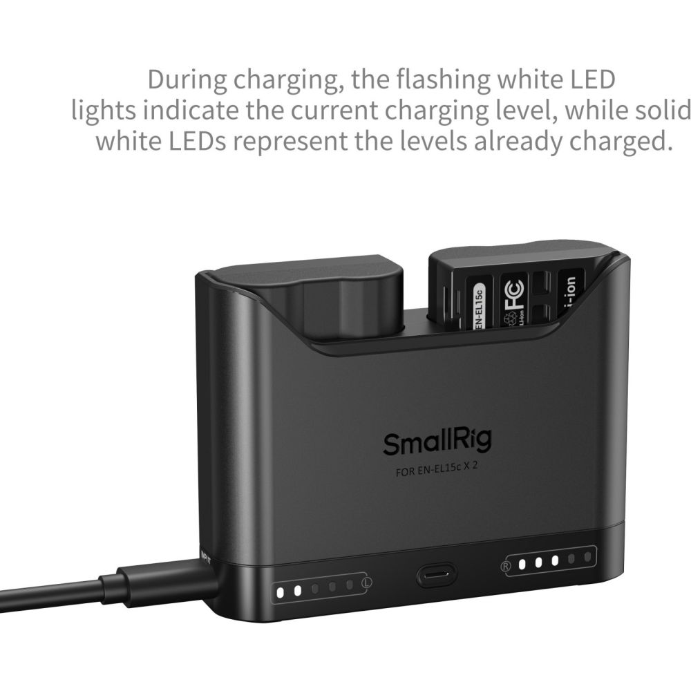 SmallRig 5491 Kamera-Akkuladegerät für EN-EL15c