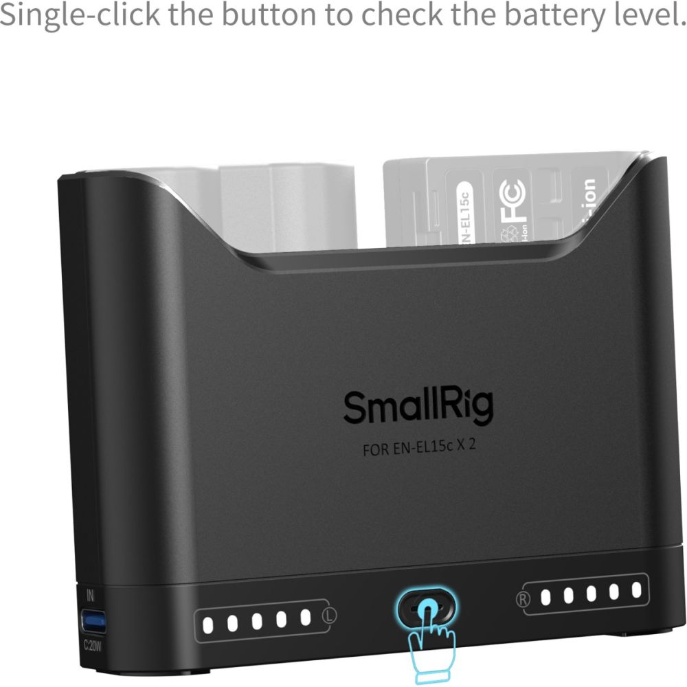SmallRig 5491 Kamera-Akkuladegerät für EN-EL15c
