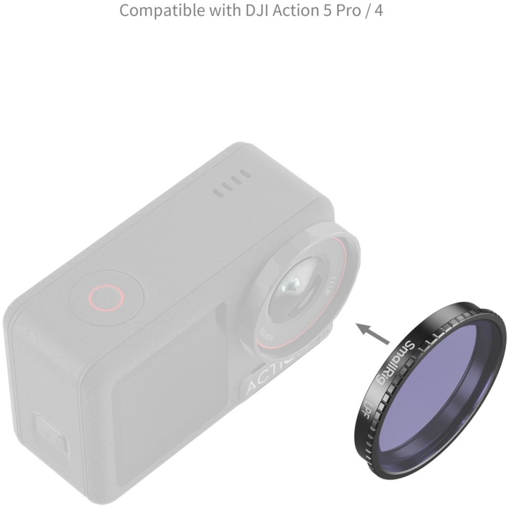 SmallRig 5837 Aufsteckbarer Lichtverschmutzungsfilter für DJI Osmo Action 5 Pro / 4