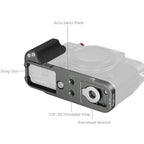 SmallRig 5665 L-förmige Montageplatte mit Silikongriff für FUJIFILM X-T30 / X-T30 II / X-T30 III, Anthrazit-Silber