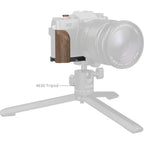 SmallRig 5668 L-förmige Montageplatte mit Holzgriff für FUJIFILM X-T30 / X-T30 II / X-T30 III, Anthrazit-Silber