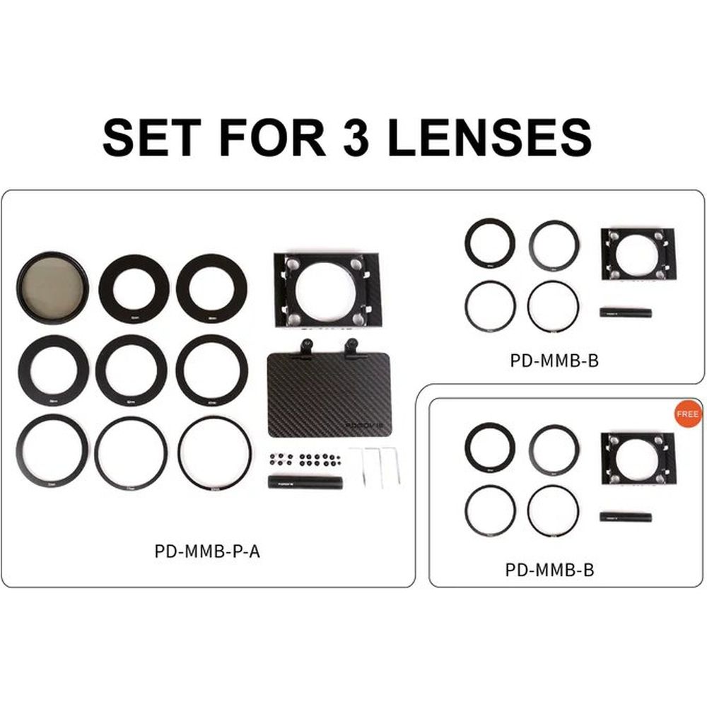 PDMovie Mini Matte Box - Set for 3 Lenses