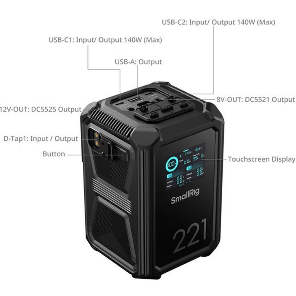SmallRig 4985 X-Touch Smart Dreifach-Schutz V-Mount Akku X221
