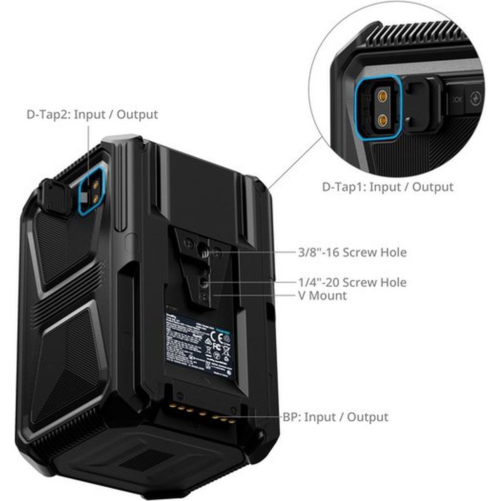 SmallRig 4985 X-Touch Smart Dreifach-Schutz V-Mount Akku X221