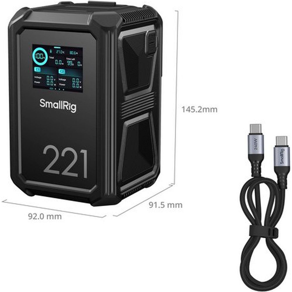 SmallRig 4985 X-Touch Smart Dreifach-Schutz V-Mount Akku X221