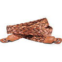Leica 14698 Carrying Strap, flat braided rayon & leather cord, cognac