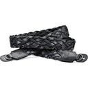 Leica 14696 Carrying Strap, flat braided rayon & leather cord, black