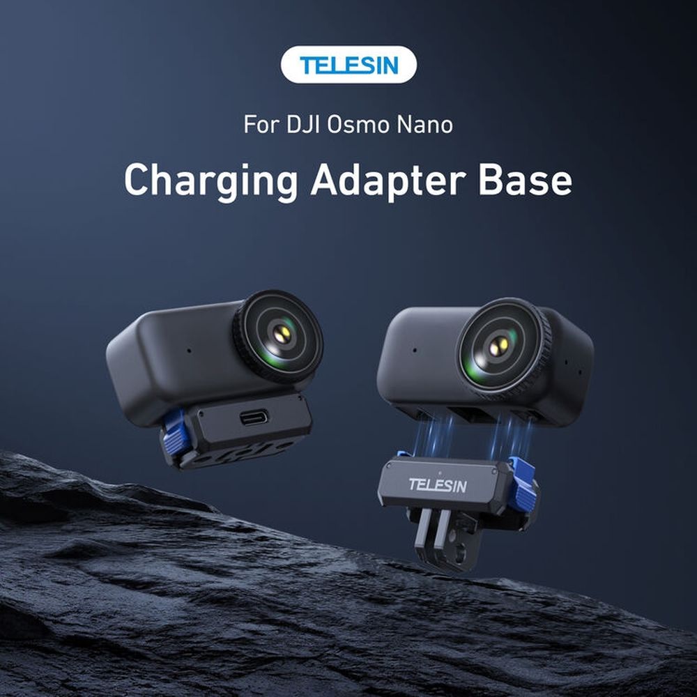 Telesin 3-in-1 Ladehalterung mit Schnellverschluss – DJI Osmo Nano