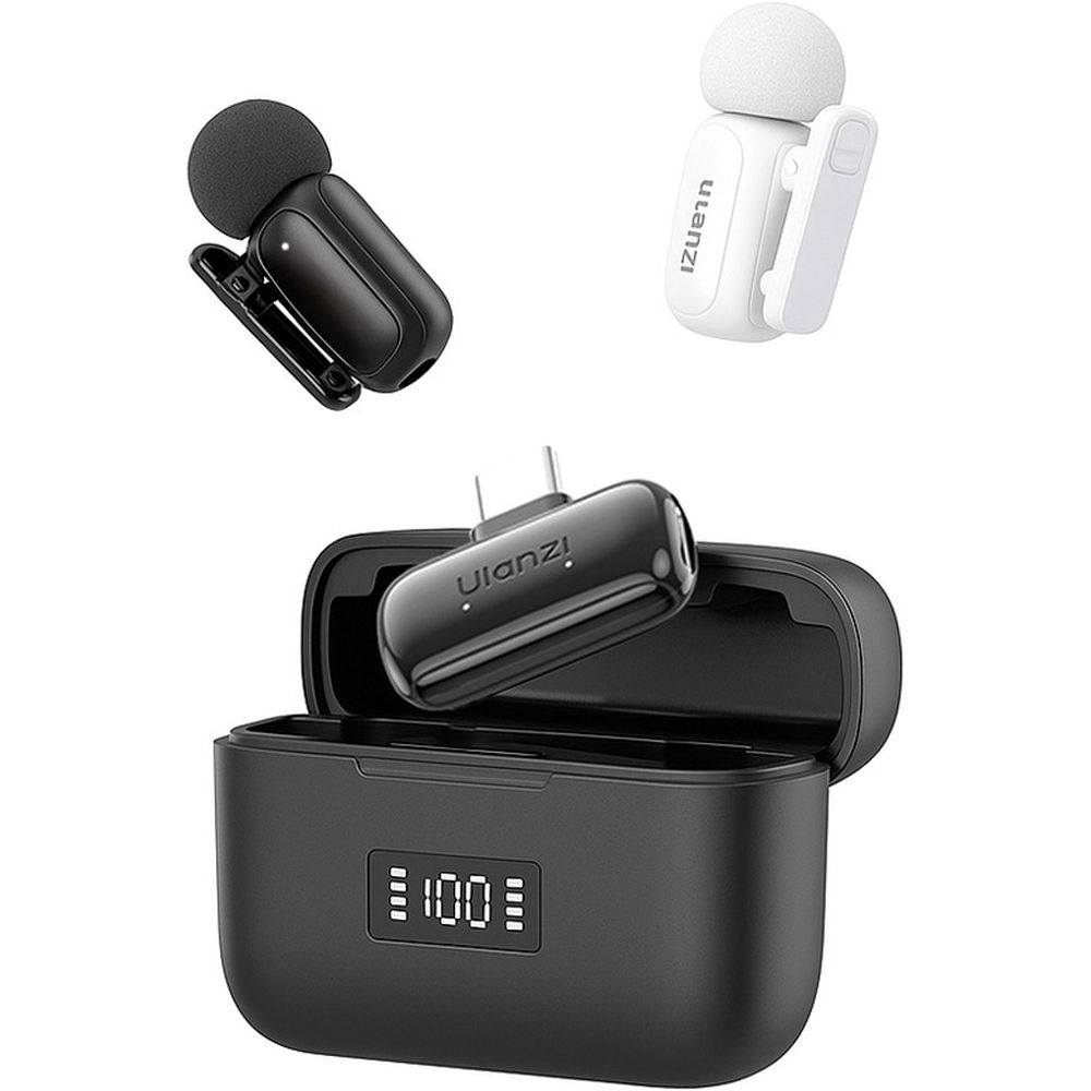 Ulanzi A200 Mini-Mikrofon, kabellos, USB-C – Schwarz/Weiß