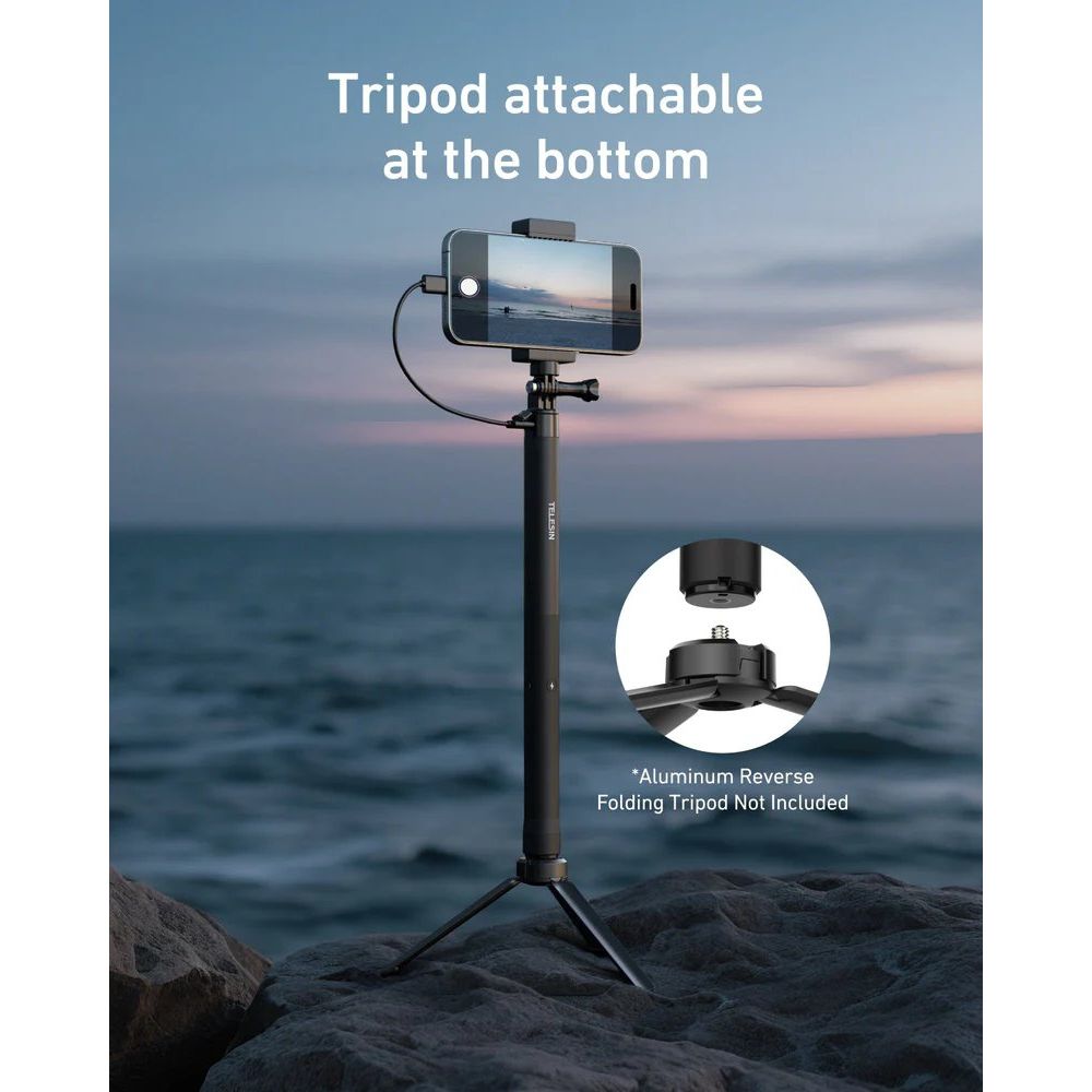 Telesin Power Selfie-Stick 2.0 – 102 cm, 18 W, 5000 mAh