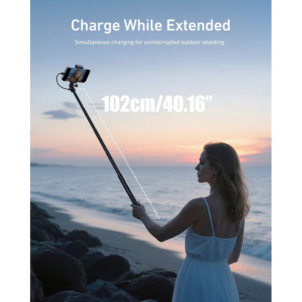 Telesin Power Selfie-Stick 2.0 – 102 cm, 18 W, 5000 mAh
