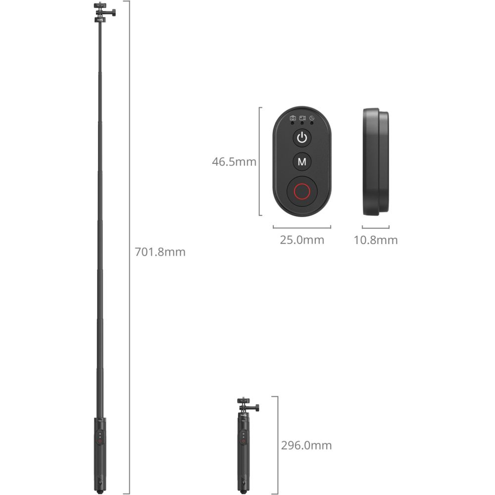 SmallRig 5464 Selfie Tripod for Action Cameras & Phones