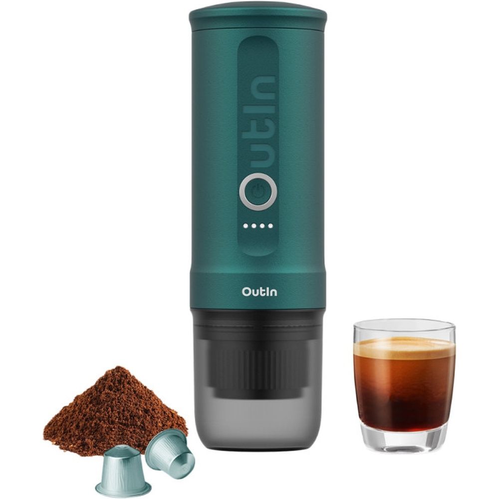 OutIn Nano Portable Electric Espresso Machine – Petrolblau