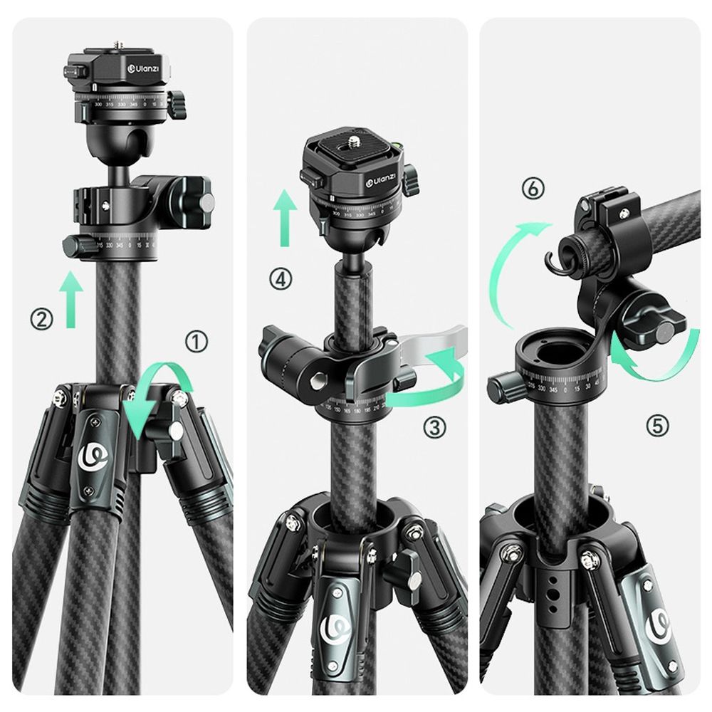 Ulanzi GlideGo JJ05 Photo Tripod Carbon with tilting arm