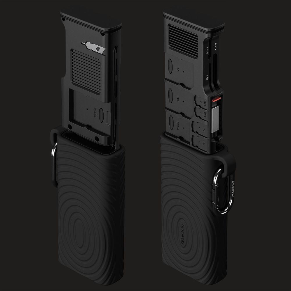 Leofoto Hochgeschwindigkeits-CF-A/CF-B/SD/MicroSD-Kartenleser – schwarz