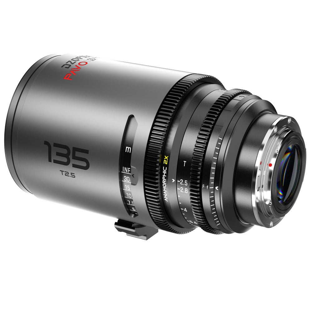 DZOFilm Pavo 2x anamorphotisches Festbrennweitenobjektiv 135mm T2,5 – neutrale Beschichtung – PL- und EF-Anschluss (Meter)