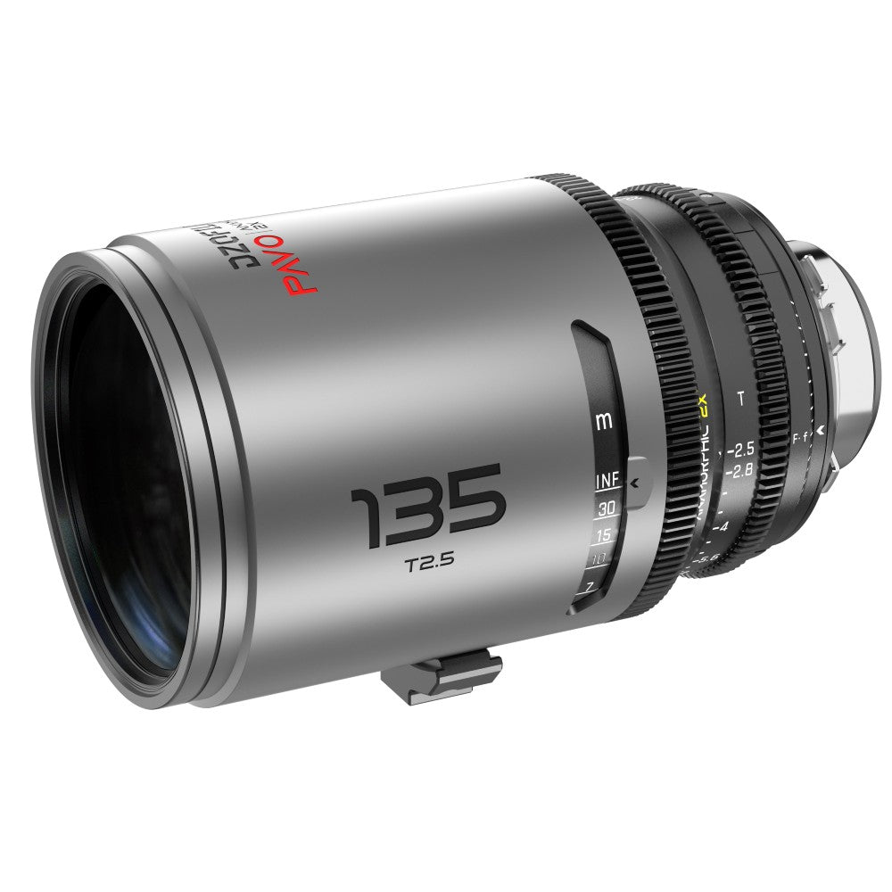 DZOFilm Pavo 2x anamorphotisches Festbrennweitenobjektiv 135mm T2,5 – neutrale Beschichtung – PL- und EF-Anschluss (Meter)