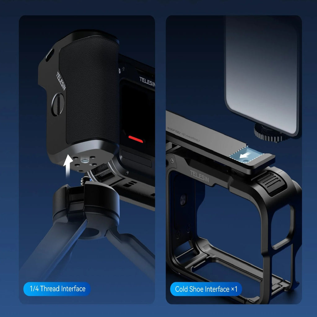 Telesin StreetGrip Kit für Insta360 Ace Pro / Pro 2 mit Cage
