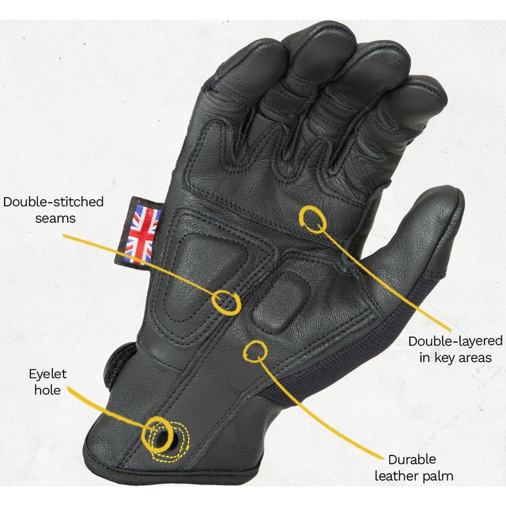Dirty Rigger Leather Griff 3.0 Handschuh, Vollfingerhandschuh L