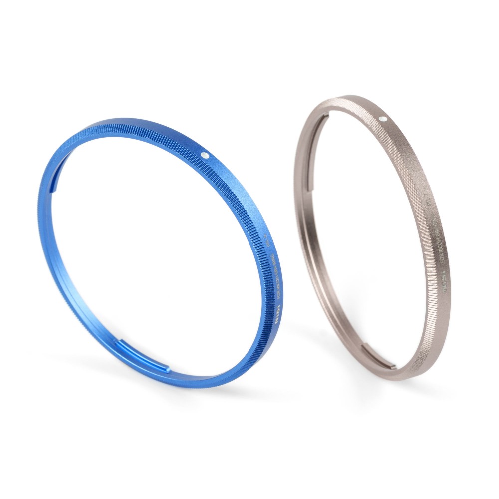 NiSi RING Cap Kit for Ricoh GR4 1x Royal Blue, 1x Titanium Grey
