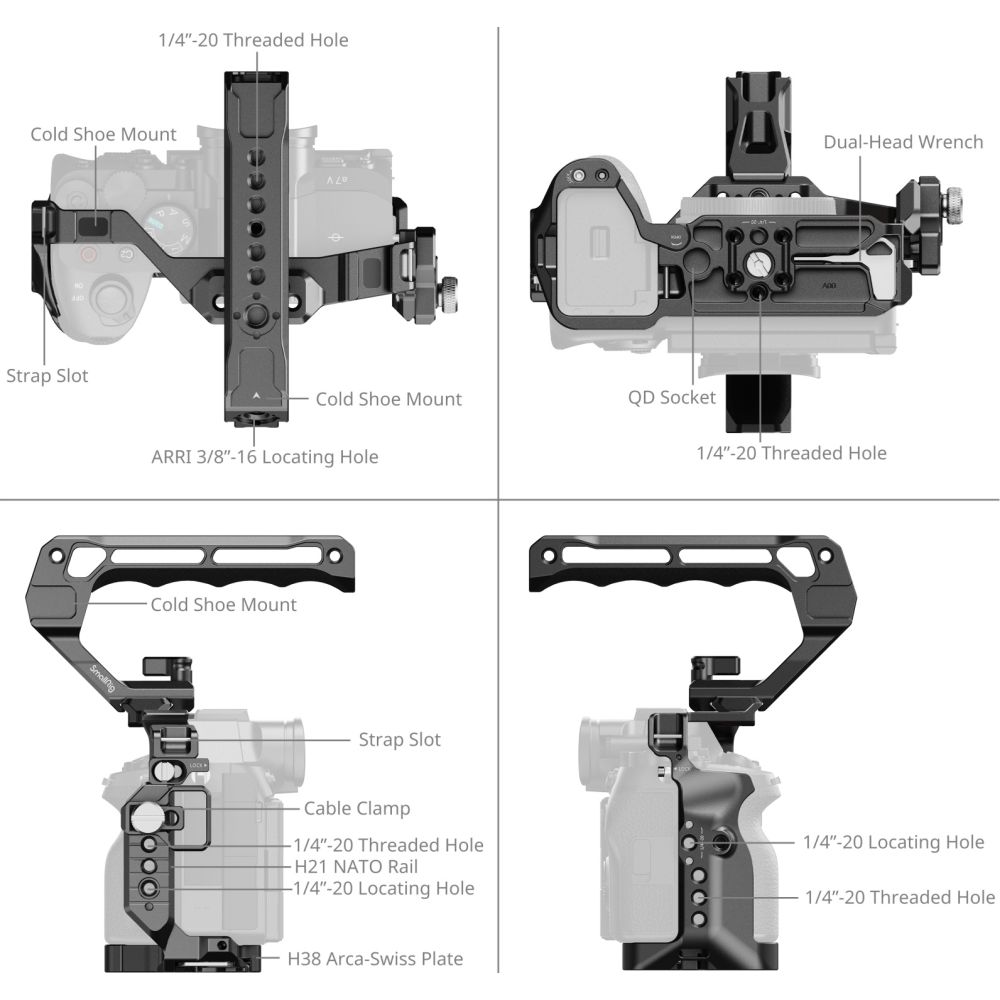 SmallRig 6025 Cage Kit für Sony Alpha 7 V / 7R V / 7 IV