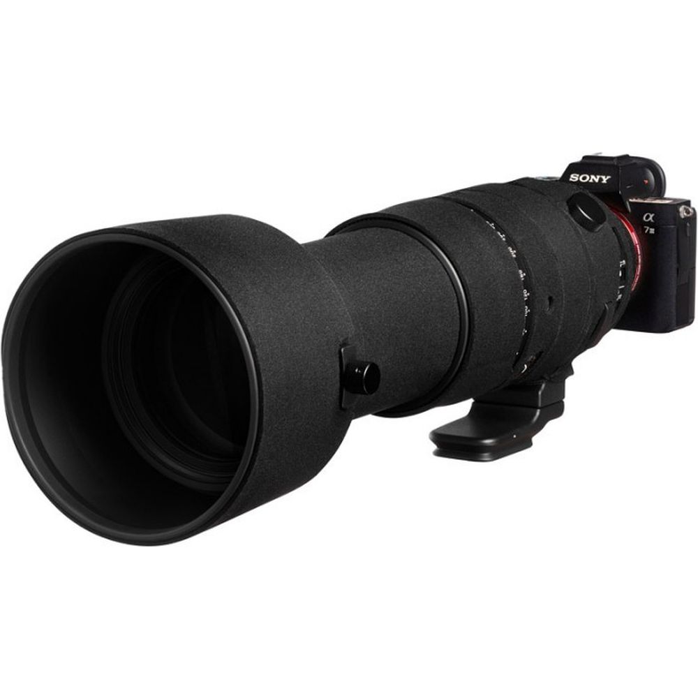 easyCover Objektivabdeckung Eiche für Sigma 60-600mm f/4.5-6.3 DG OS HSM | S (Sony E / Leica L) Schwarz