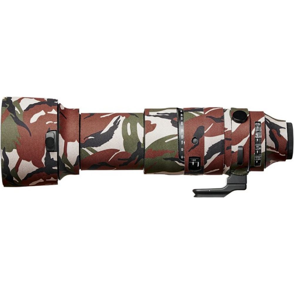 easyCover Objektivabdeckung Eiche für Sigma 60-600mm f/4.5-6.3 DG OS HSM | S (Sony E / Leica L) Grüne Tarnung