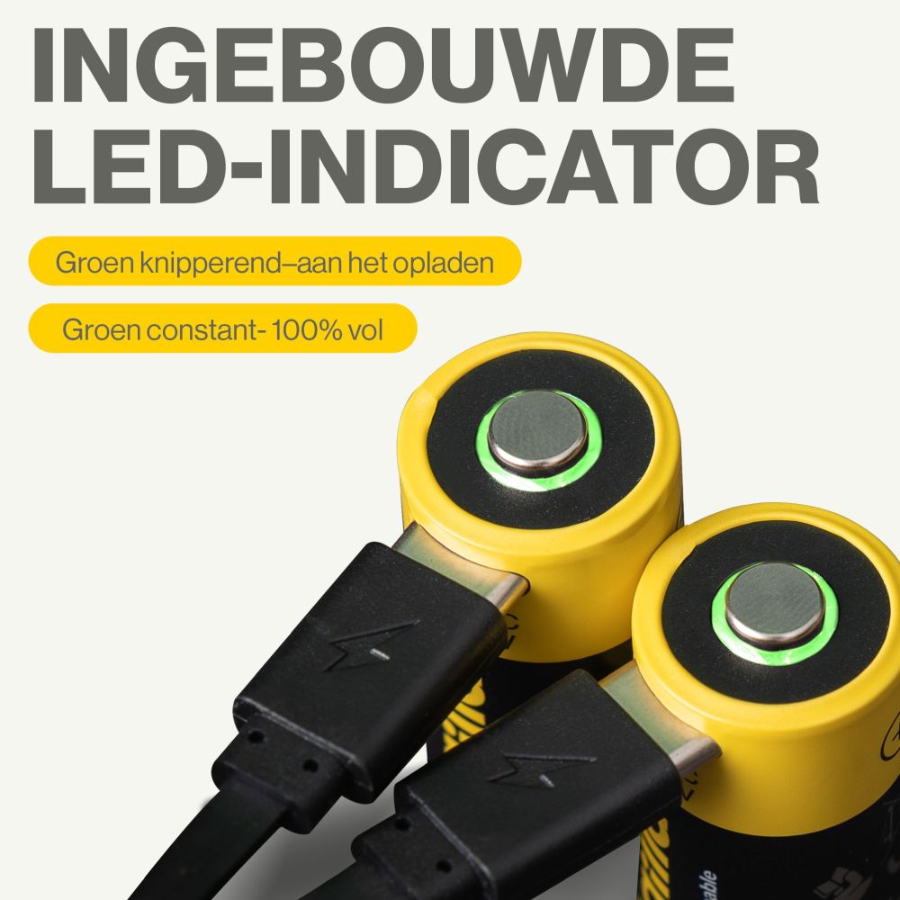 Aqiila CR123A USB-C Wiederaufladbarer Akku 3V 750mAh Li-Ion (2x)