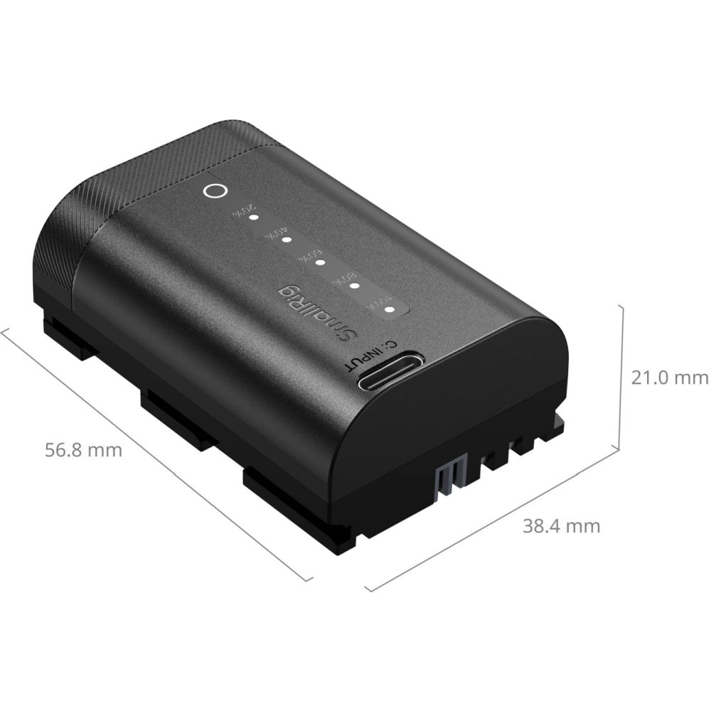 SmallRig 5298 Canon LP-E6P USB-C Kameraakku mit Leistungsanzeige