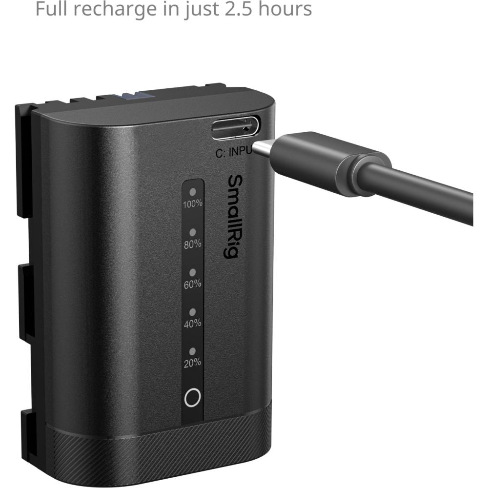 SmallRig 5298 Canon LP-E6P USB-C Kameraakku mit Leistungsanzeige