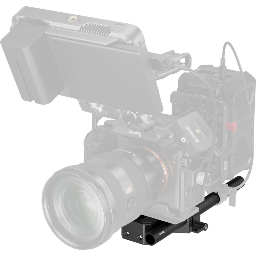 SmallRig 5609 Bodenmontageplatte mit doppelter 15-mm-Stangenklemme