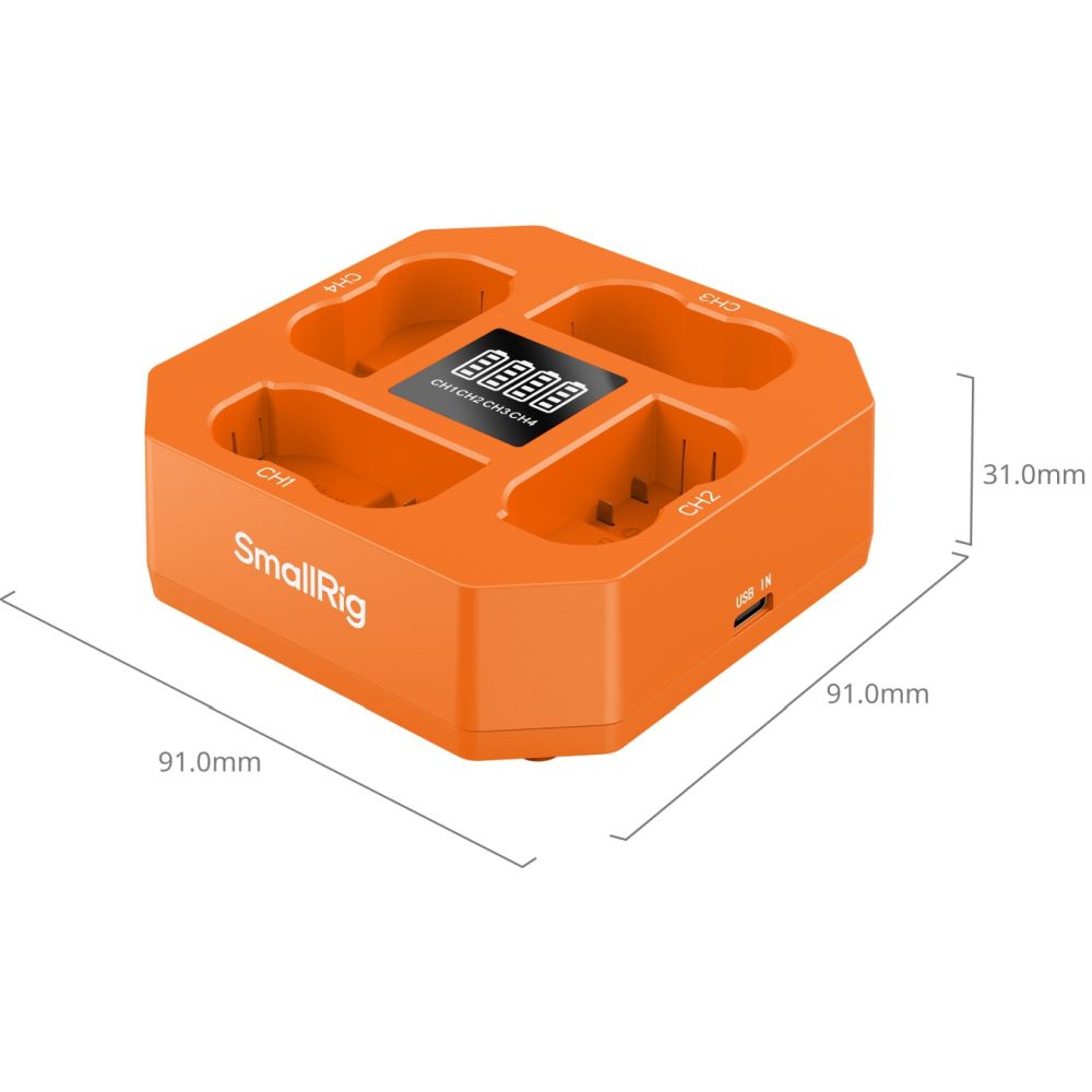 SmallRig 5747 Four-Channel Camera Battery Charger for EN-EL15c