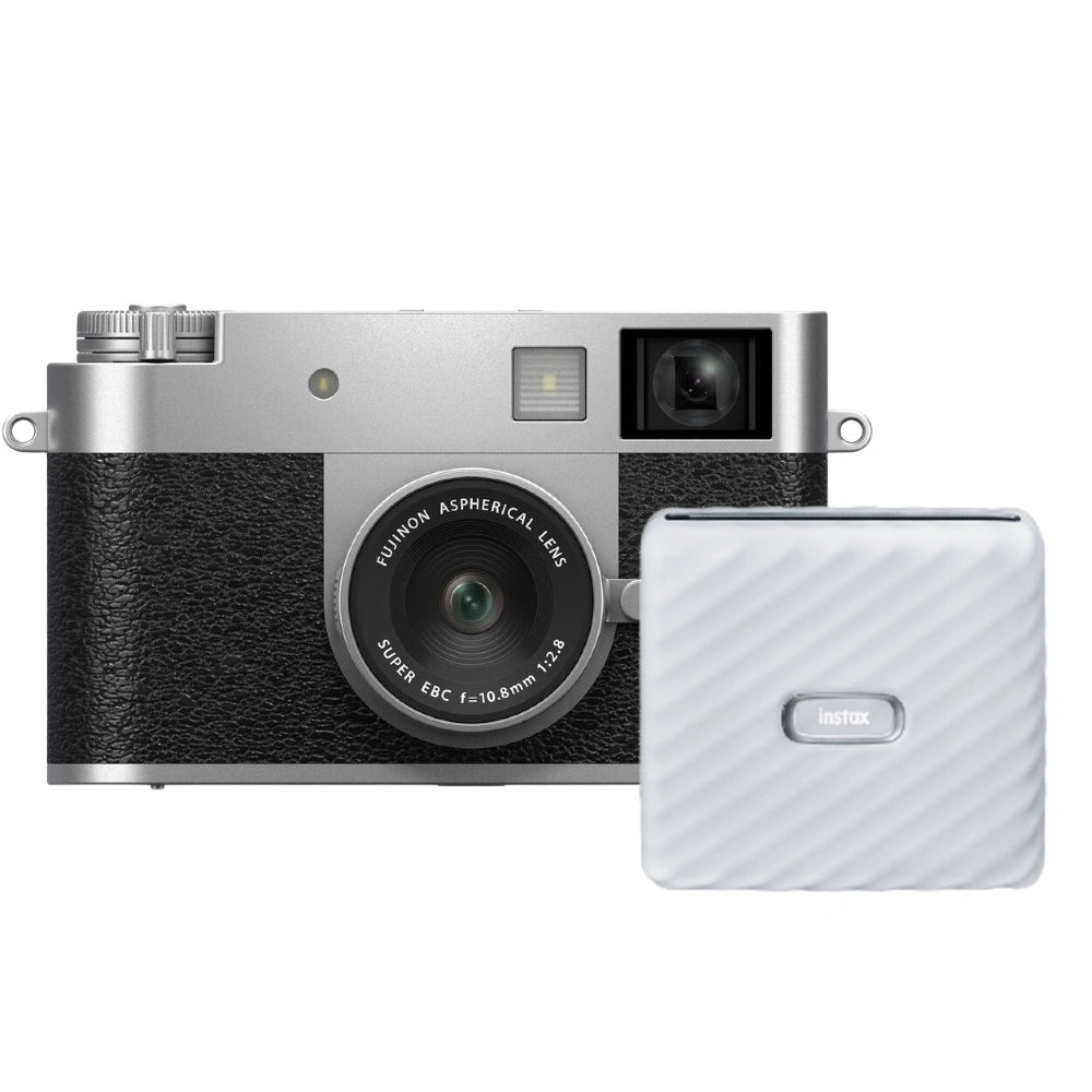 Fujifilm X Half Silber + INSTAX Link WIDE Ash White