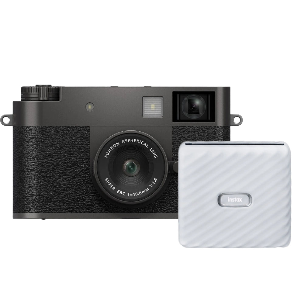 Fujifilm X Half Charcoal Silver + INSTAX Link WIDE Ash White