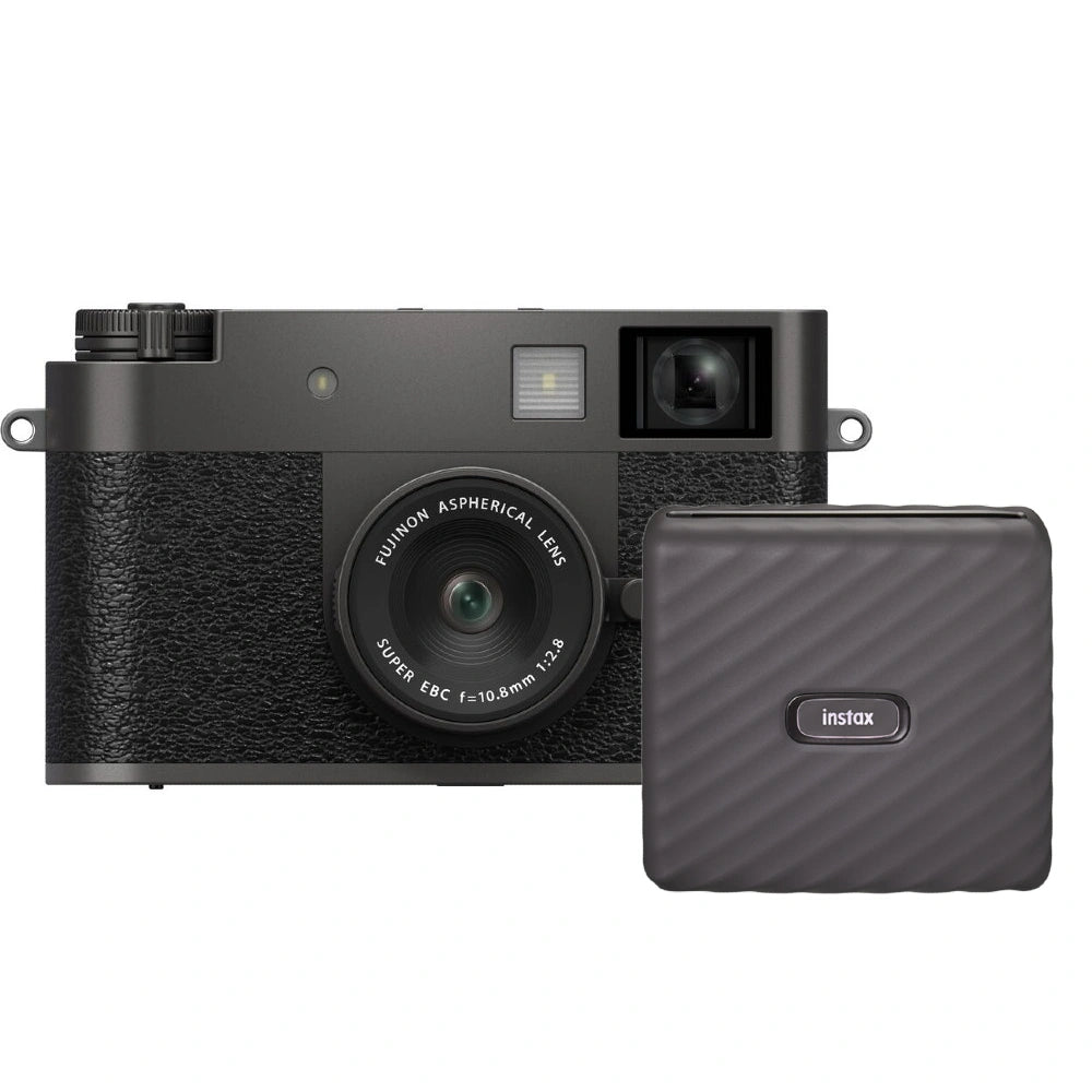 Fujifilm X Half Charcoal Silver + INSTAX Link WIDE Mocha Gray