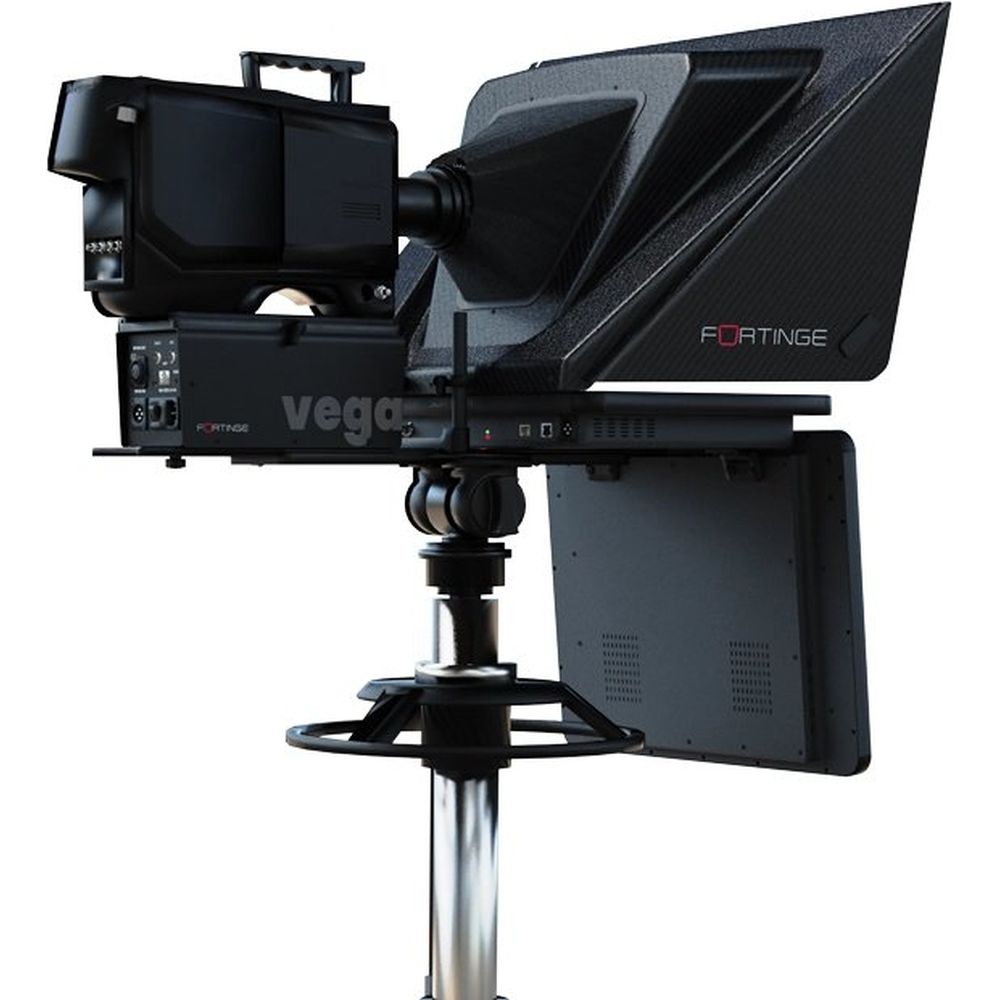 Fortinge VEGA 17 inch carbon hood teleprompter system for eng / studio cameras