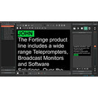 Fortinge ForPrompt Studio News Teleprompter Software - Download Version