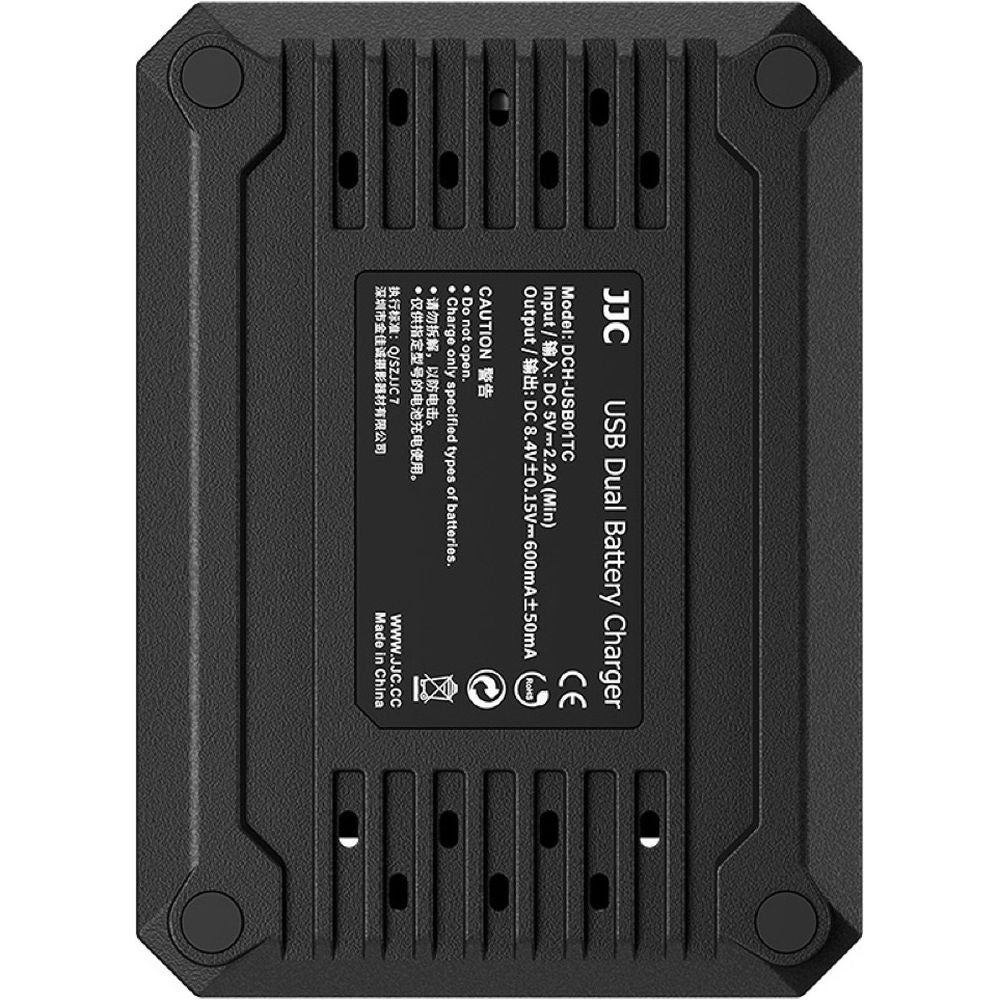 JJC Fuji DCH-W126TC USB-C Doppel-Akkuladegerät (für Fuji NP-W126 Akku)
