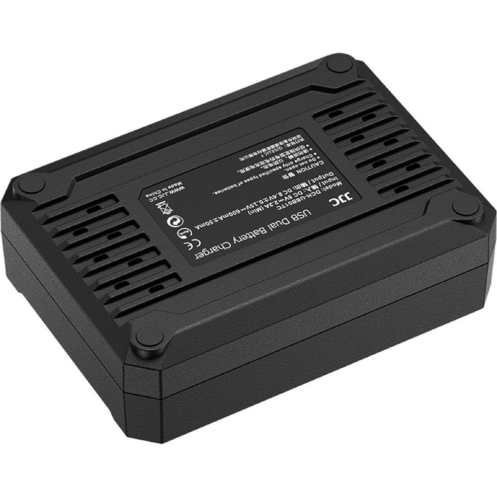 JJC Fuji DCH-W126TC USB-C Doppel-Akkuladegerät (für Fuji NP-W126 Akku)