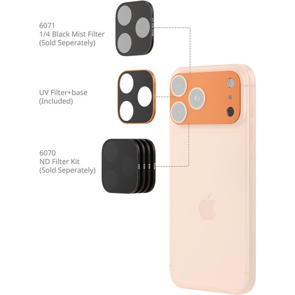 SmallRig 6067 Quadratisches UV-Filter-Set für iPhone 17 Pro Max, orange
