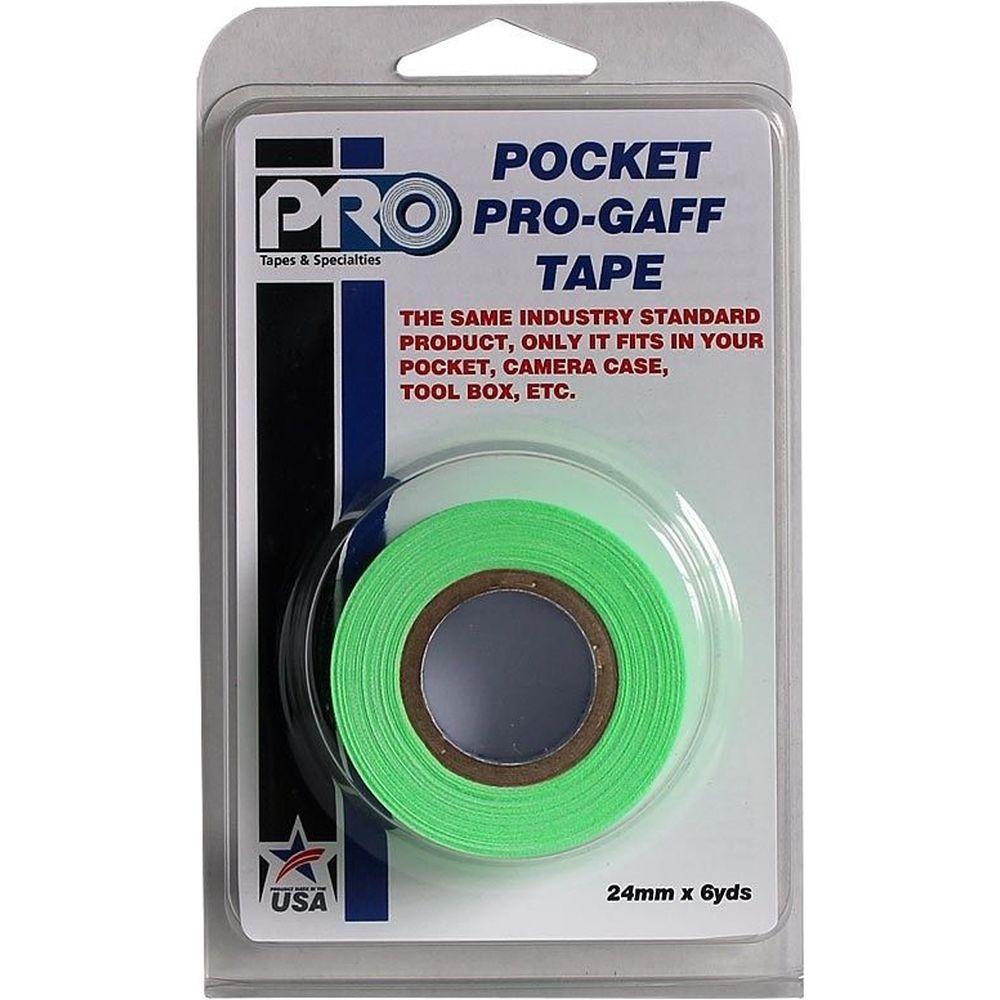 Pro Tapes Pro Gaff Pro Pocket 24mm x 5,4 m Fluoreszierendes Grün